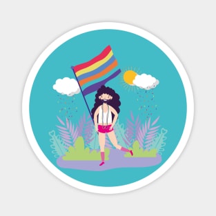 Intersectional Pride Flag Magnet